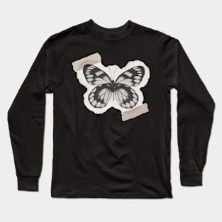 vintage butterfly sticker Long Sleeve T-Shirt